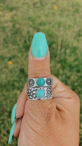 Flower Turquoise Ring